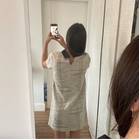 Tweed short dress with collar - Picture 2 of 2